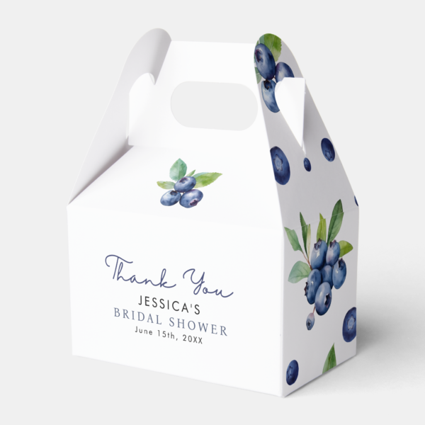 Berry Sweet Blueberries Baby Shower Favor Boxes