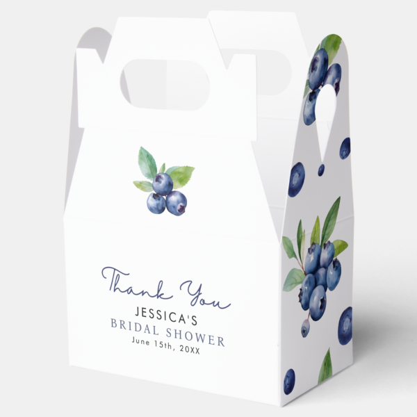 Berry Sweet Blueberries Baby Shower Favor Boxes - Image 2