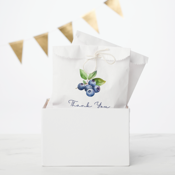 Sweet Blueberries Baby Shower Favor Bag - Image 2